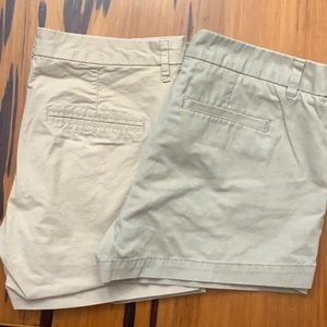 2 pair khaki shorts